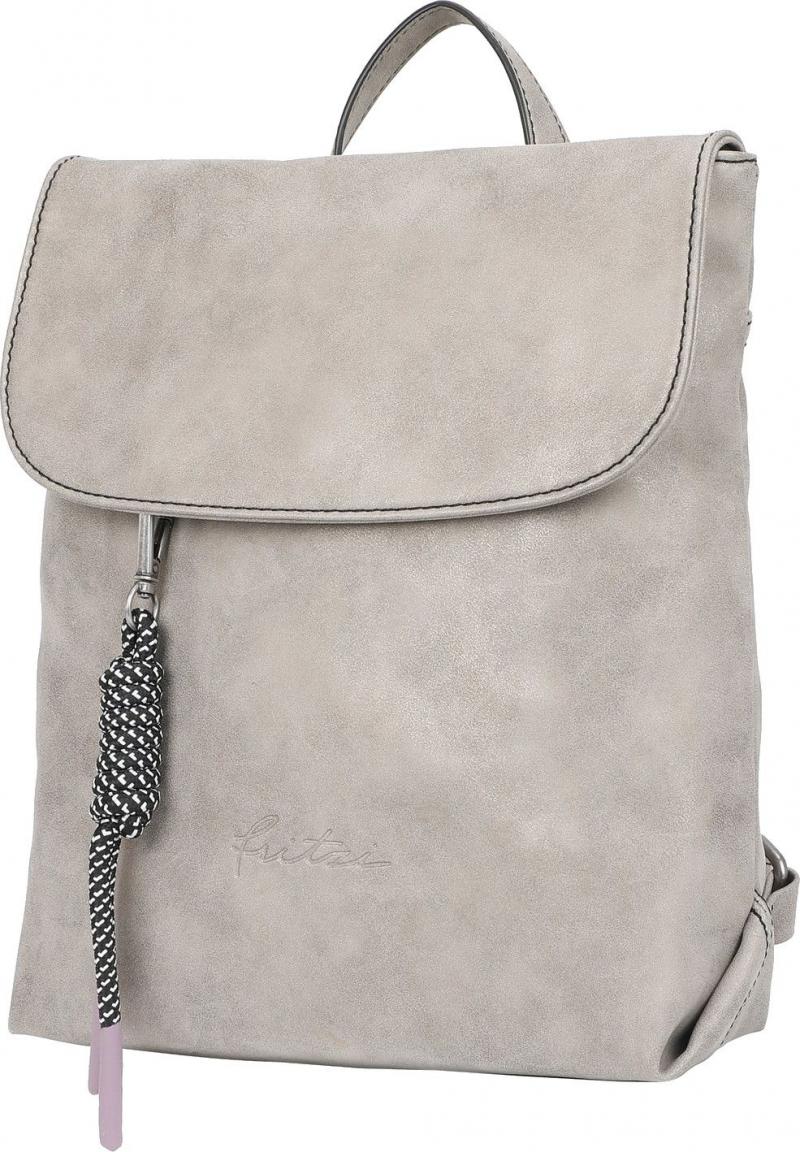 Cityrucksack Bitzi06 Fritzi aus Preußen Metallic Shell Grau vegan