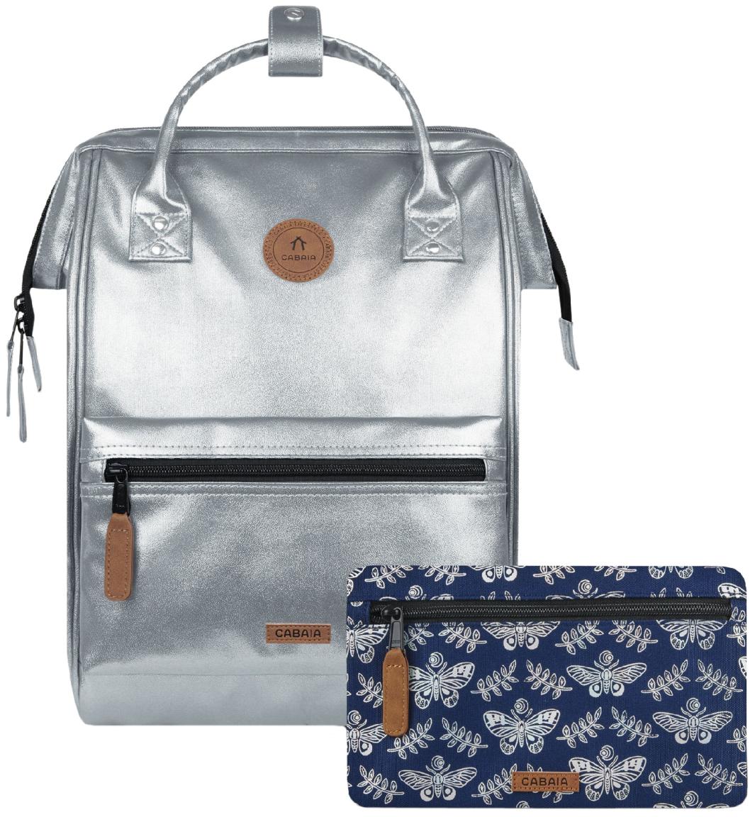 Cityrucksack Cabaia schimmernd Adventurer silver Fiji Medium