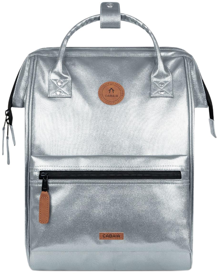Cityrucksack Cabaia schimmernd Adventurer silver Fiji Medium