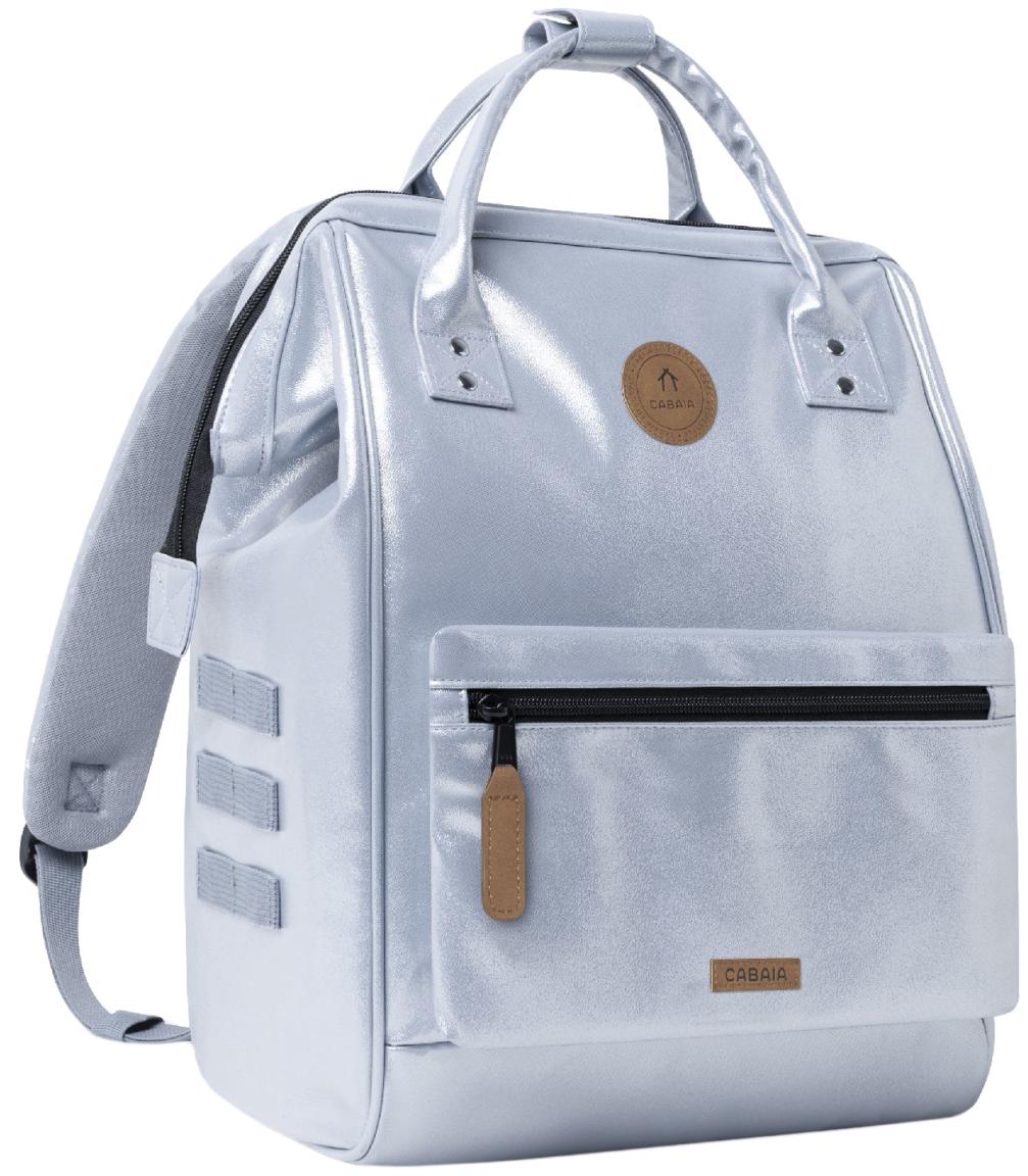 Cityrucksack Cabaia schimmernd Adventurer silver Fiji Medium