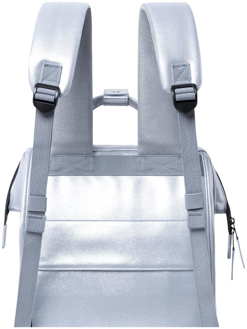 Cityrucksack Cabaia schimmernd Adventurer silver Fiji Medium