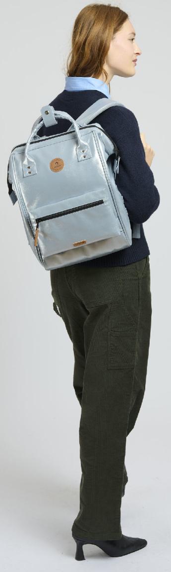 Cityrucksack Cabaia schimmernd Adventurer silver Fiji Medium