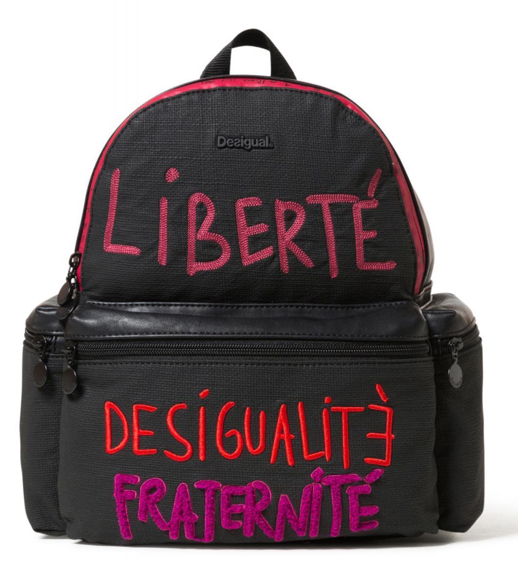 Cityrucksack Desigual Revolution Mini Oss bestickt schwarz