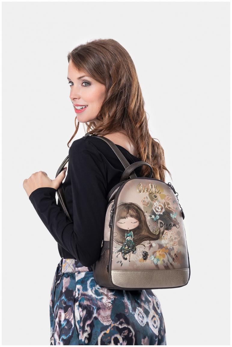 Cityrucksack Real Anekke Diebstahlsicheres Hauptfach Buntes Design