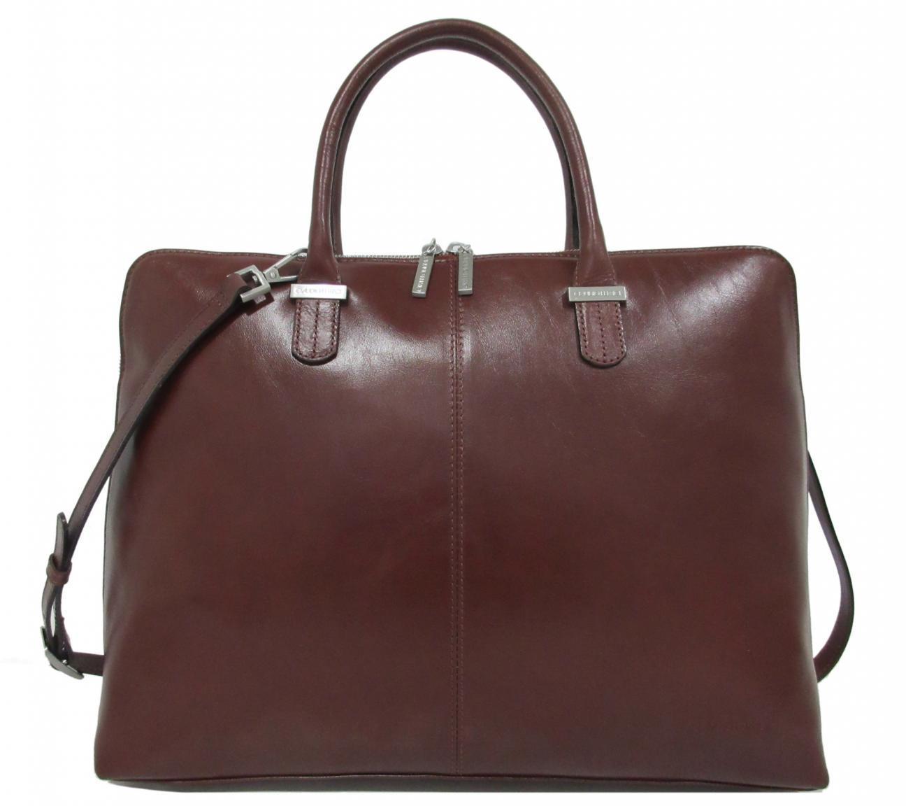 Claudio Ferrici Laptoptasche Damen Brown Schultergurt, Tragegrif