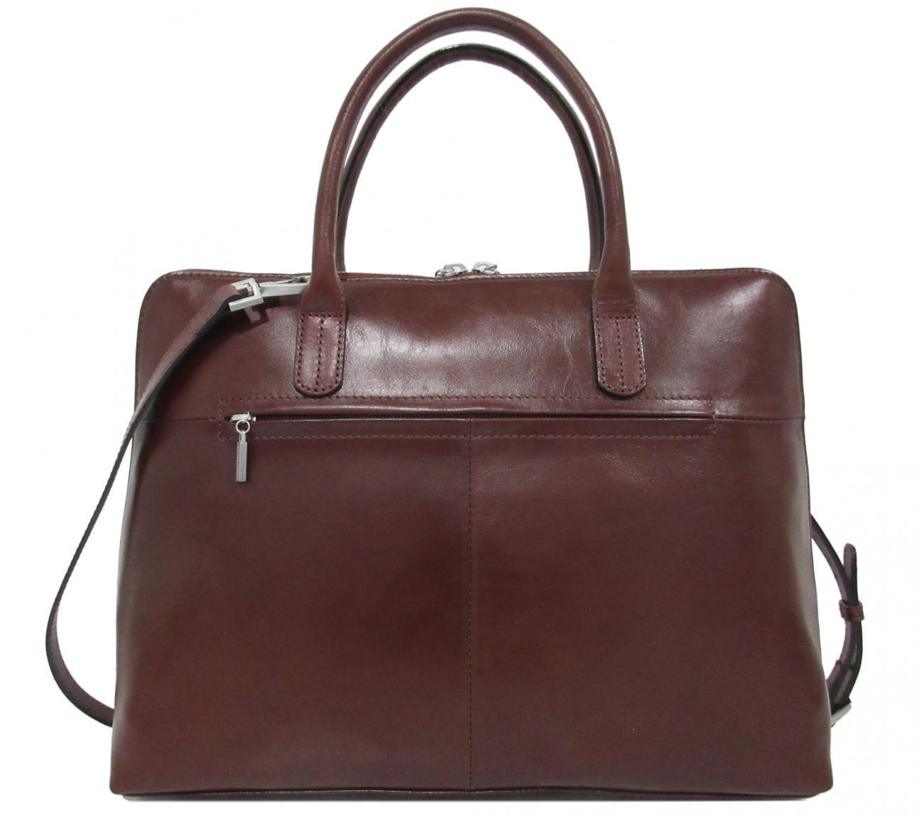 Claudio Ferrici Laptoptasche Damen Brown Schultergurt, Tragegrif