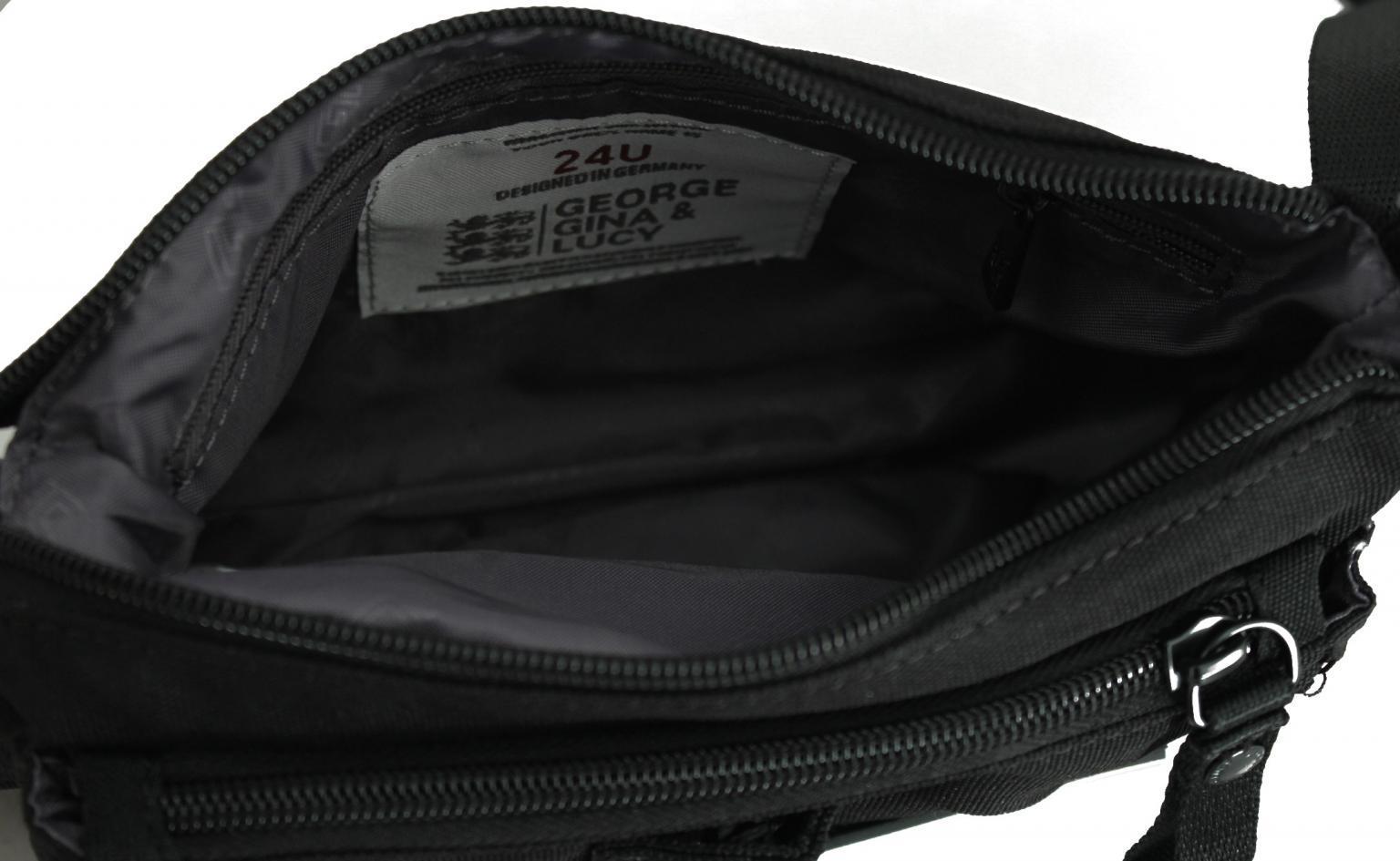 Clutch George Gina & Lucy 24U All in Black GG&L schwarz abnehmbare Geldbörse