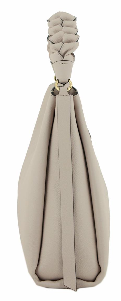 Coccinelle Boheme Medium Beuteltasche Leder Italien Rosette Taupe