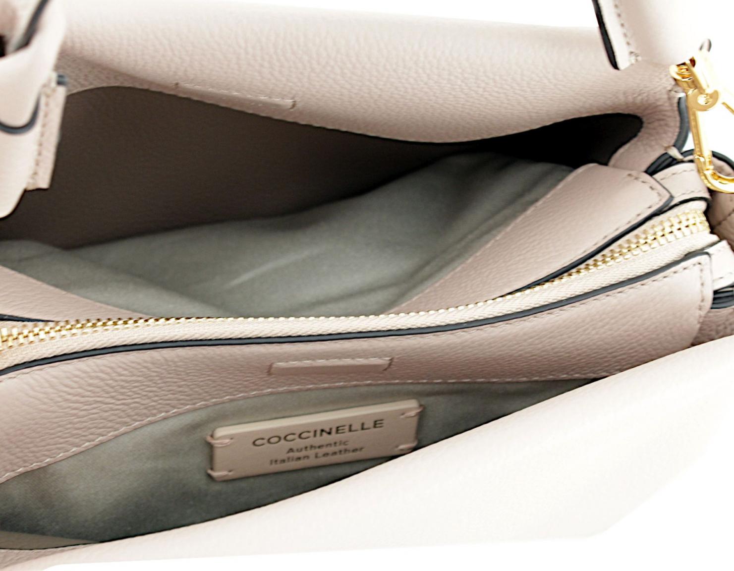 Coccinelle Boheme Small Skin Ledertasche Flechthenkel hellbraun