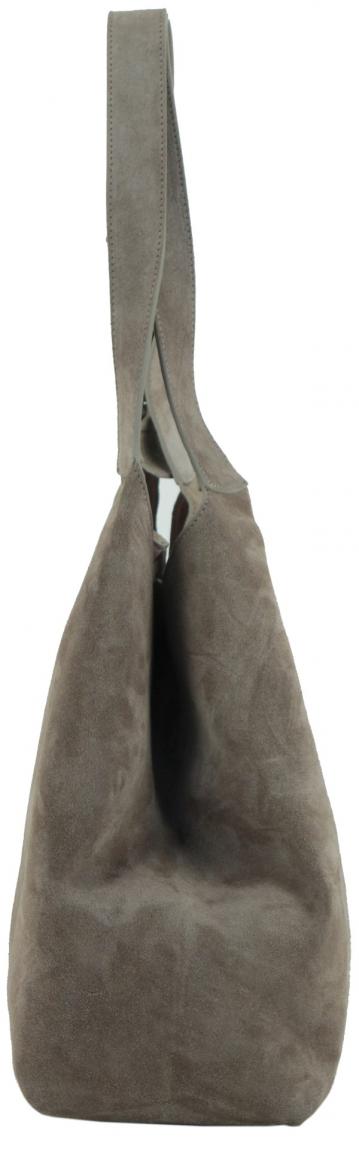 Coccinelle C-Easy Brunette dunkelbraune Tote Bag Veloursleder Etui