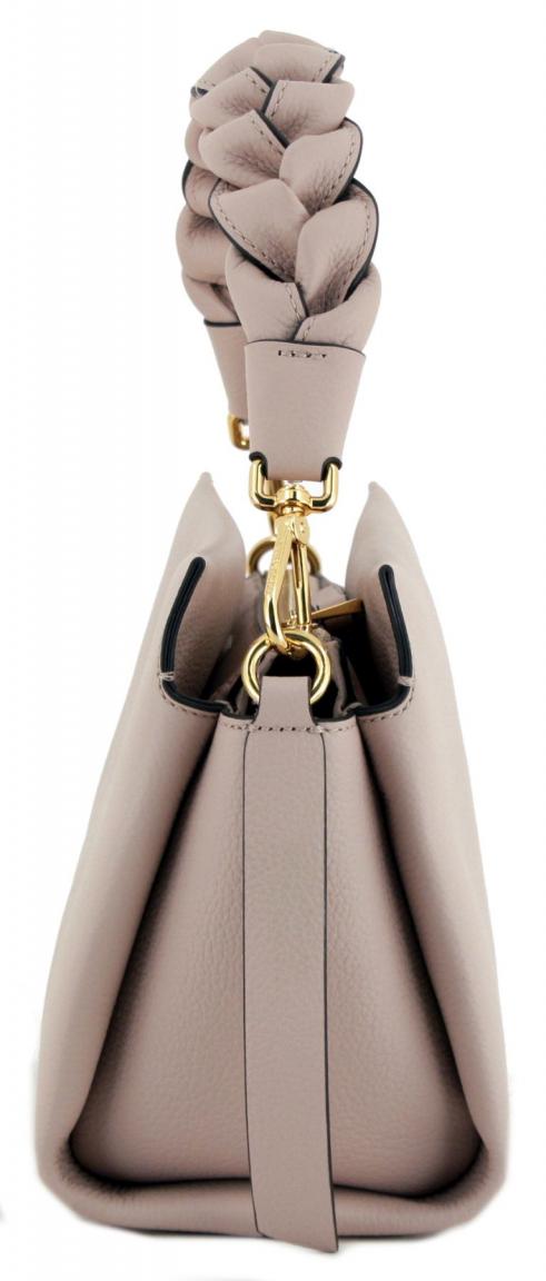 Coccinelle Damenhandtasche Boheme Small Flechthenkel Rosette Warmes Taupe 