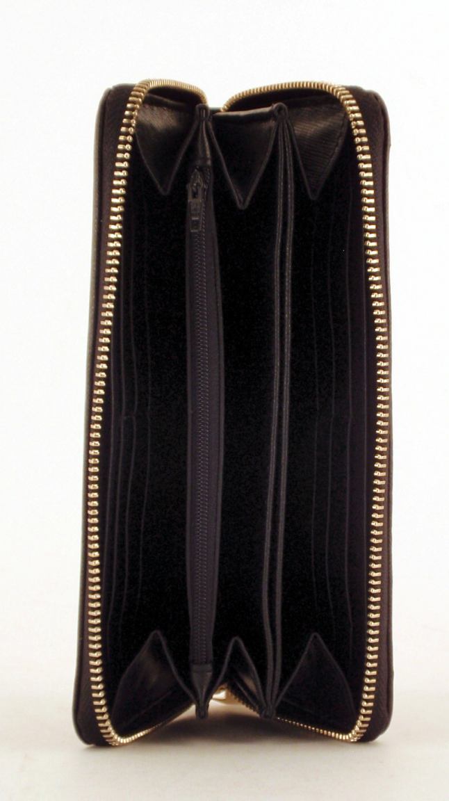 Coccinelle Geldbörse Leder Reißverschluss Rot