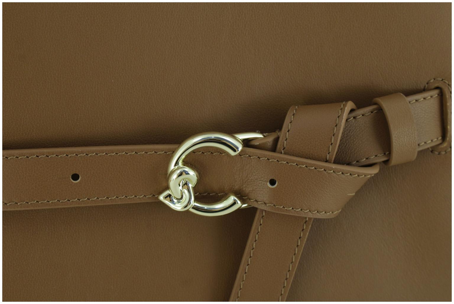 Coccinelle Kurzgrifftasche Sabine dunkelblau elegant Echtleder