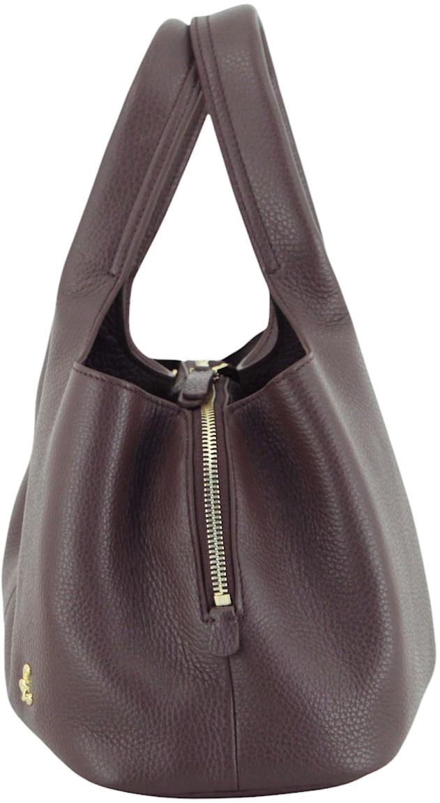 Coccinelle Nell Henkeltasche Leder Berry - Braun