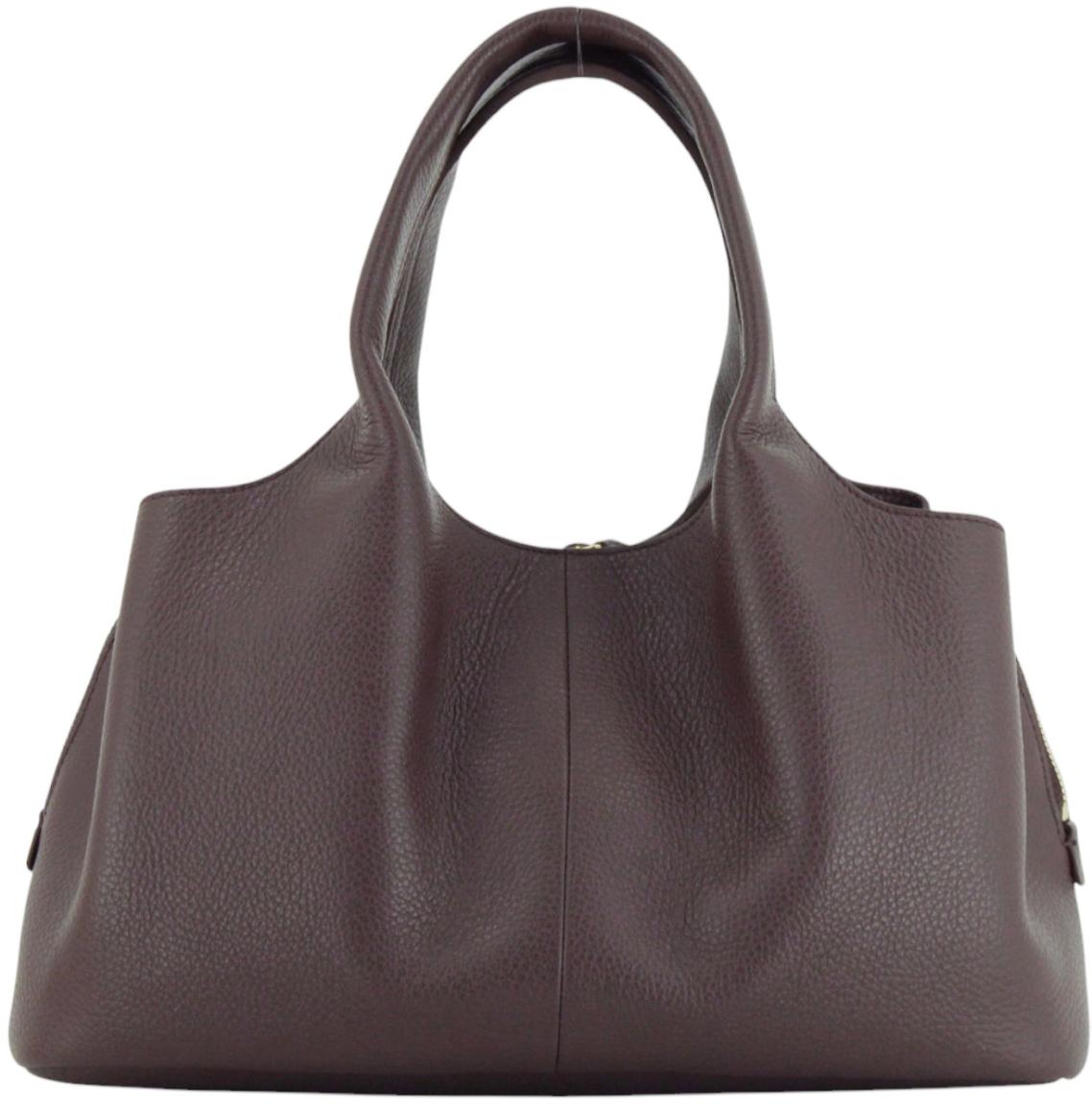 Coccinelle Nell Henkeltasche Leder Berry - Braun