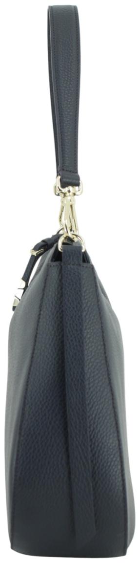 Coccinelle Nory greige Oyster Leder genarbt Umhängetasche Large