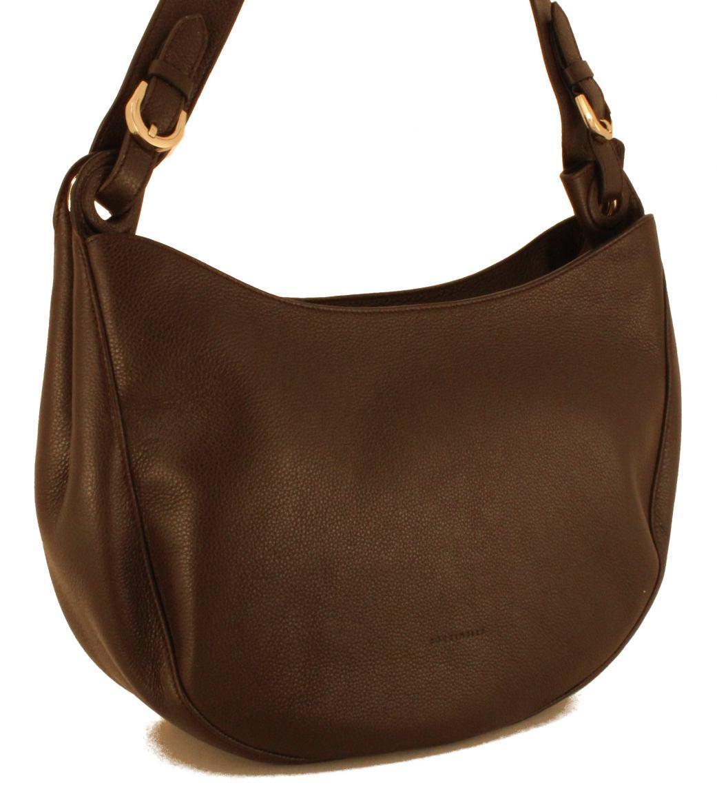 Coccinelle Schultertasche Elodie Leder Riemen Dunkelbraun