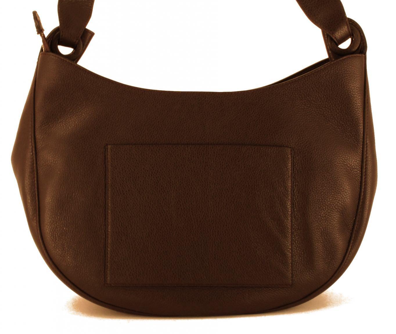 Coccinelle Schultertasche Elodie Leder Riemen Dunkelbraun