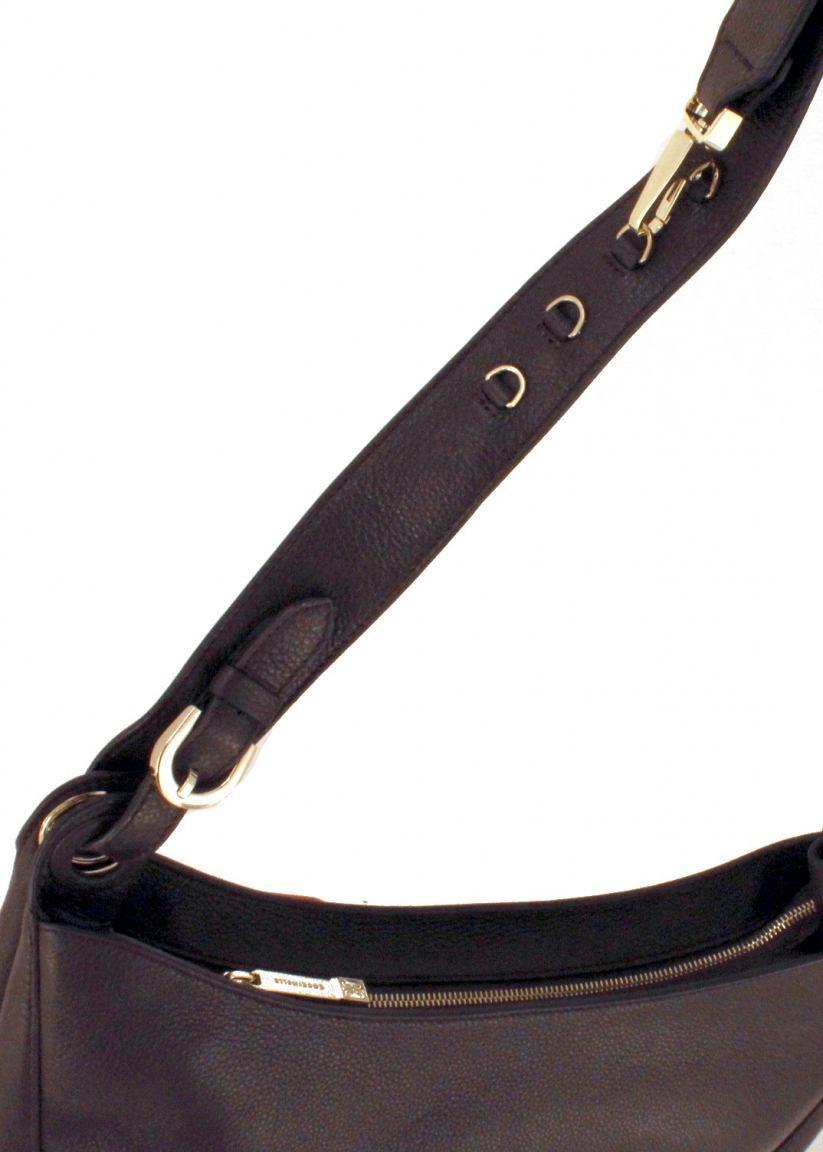 Coccinelle Schultertasche Elodie Leder Riemen Dunkelbraun