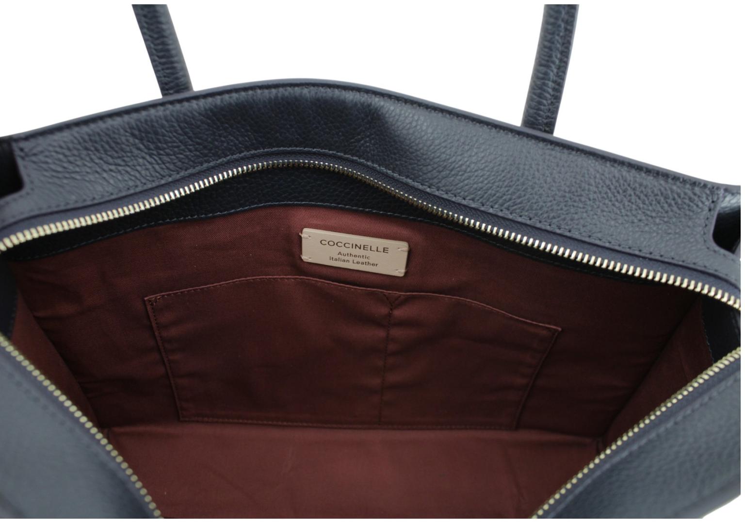 Coccinelle nachtblaue Damentasche geräumig Leder Myrtha Midnight Blue