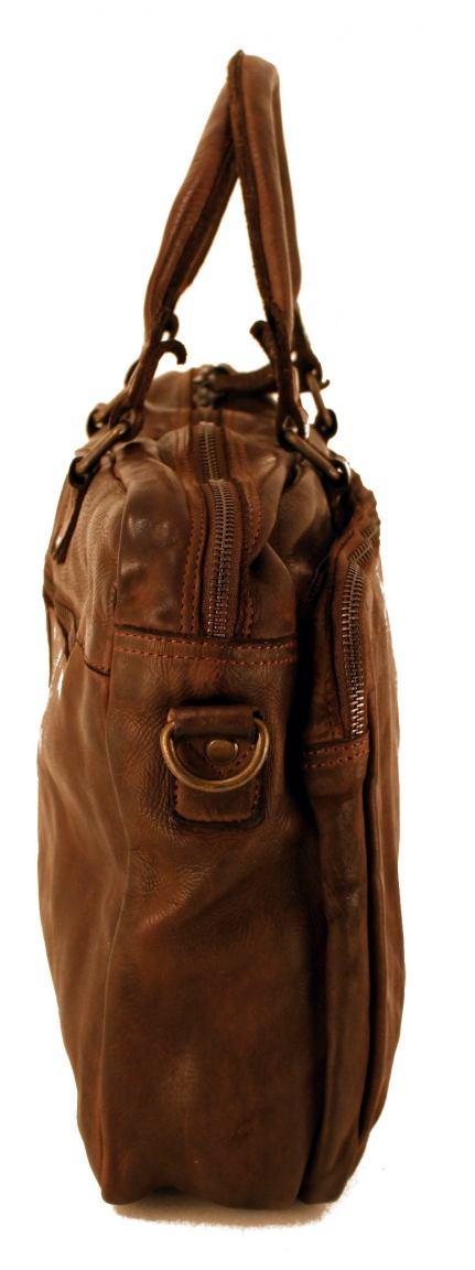 Collegetasche Harbour 2nd Jonathan Laptopfach cognac braun