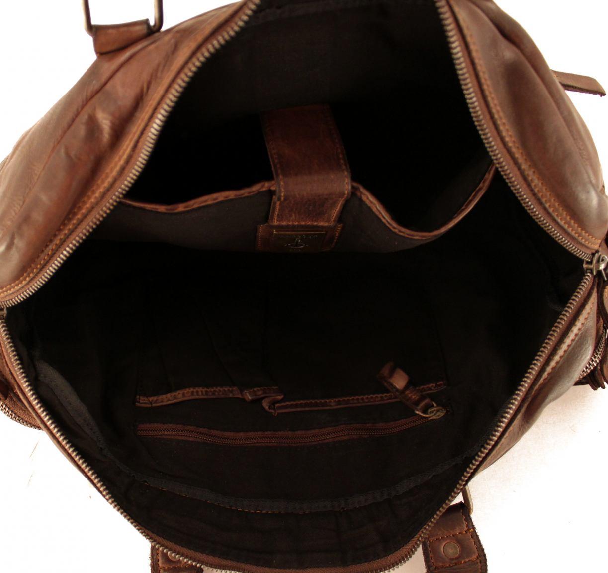 Collegetasche Harbour 2nd Jonathan Laptopfach cognac braun