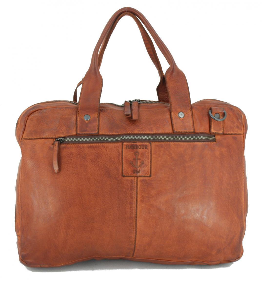 Collegetasche Harbour 2nd Winterhude Laptopfach cognac braun