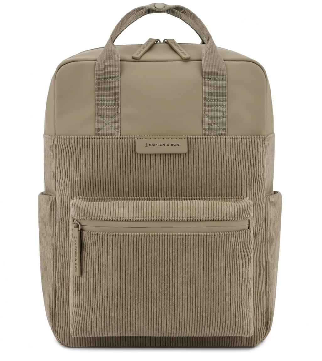 Cord Backpack Dusty Khaki KAPTEN UND SON Bergen Pro PET