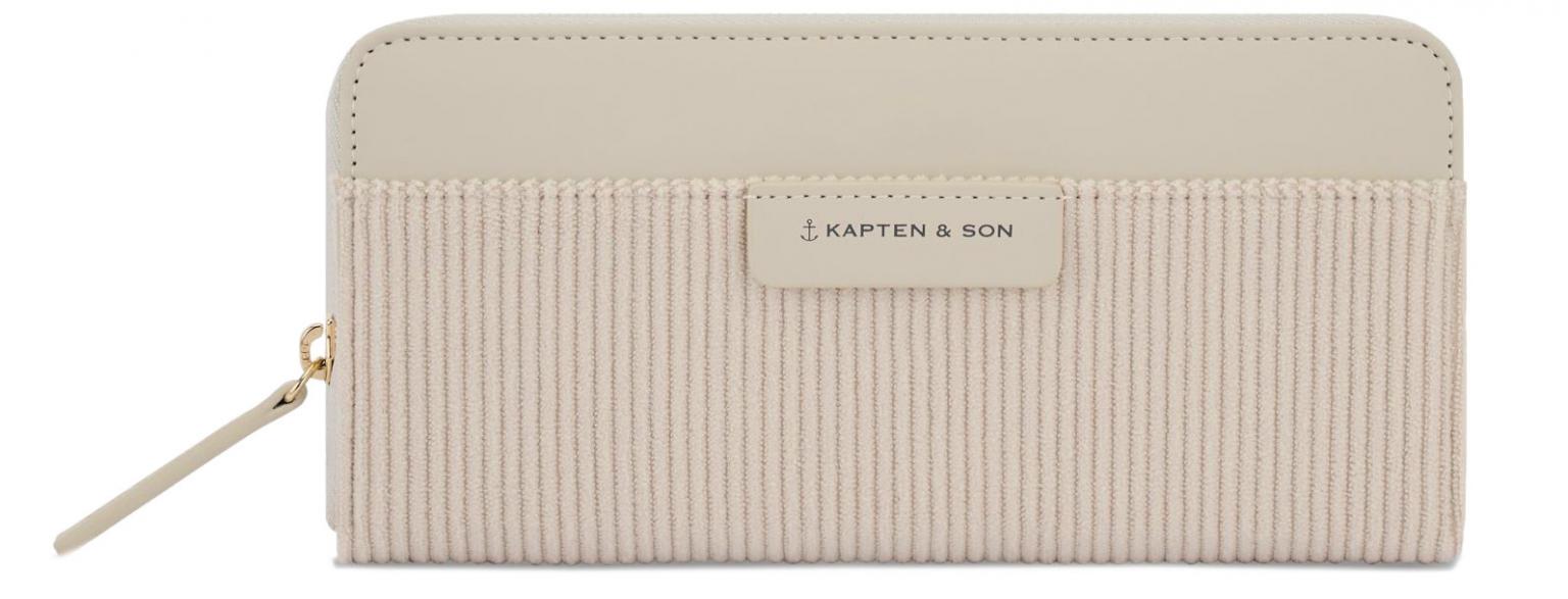 Cord Portemonnaie Kapten und Son Bergen Pro Wallet Large Sandstone warmes Beige