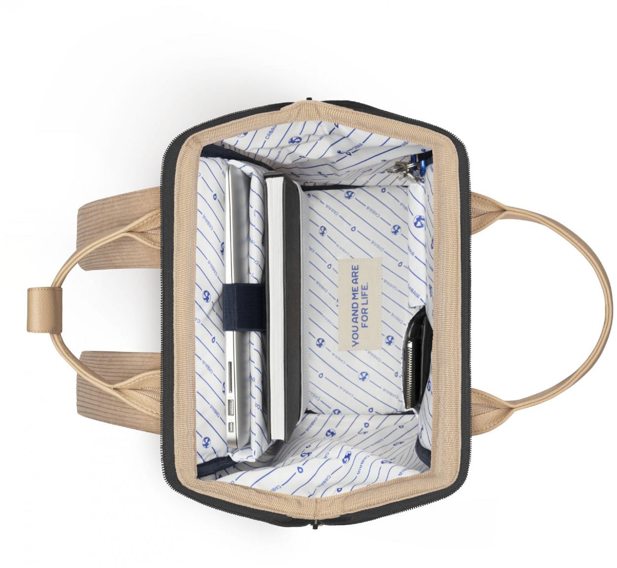 Cordrucksack beige Cabaia weich Pouch Adventurer Medium Luxor