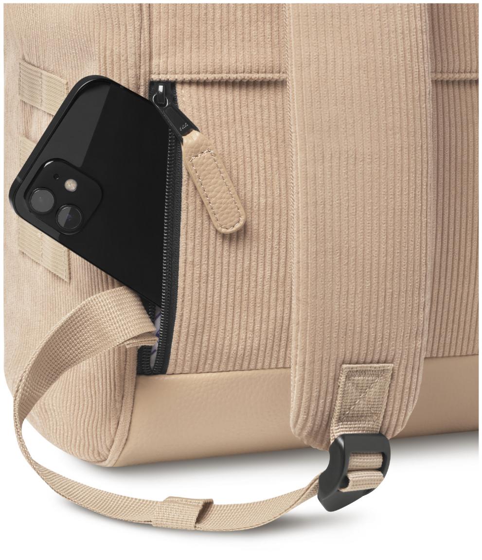 Cordrucksack beige Cabaia weich Pouch Adventurer Medium Luxor