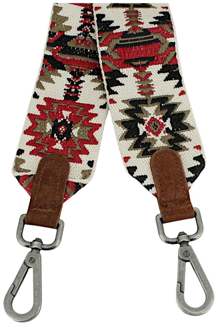 Corey braune Umhängetasche Harbour2nd Leder Webband Velours