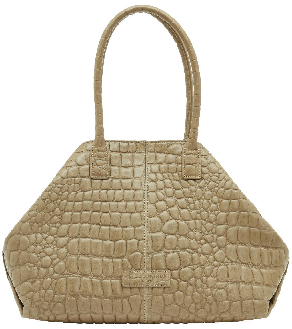 Crokostyle Henkeltasche Chelsea M Liebeskind Berlin Dust Camel Teilungsnaht