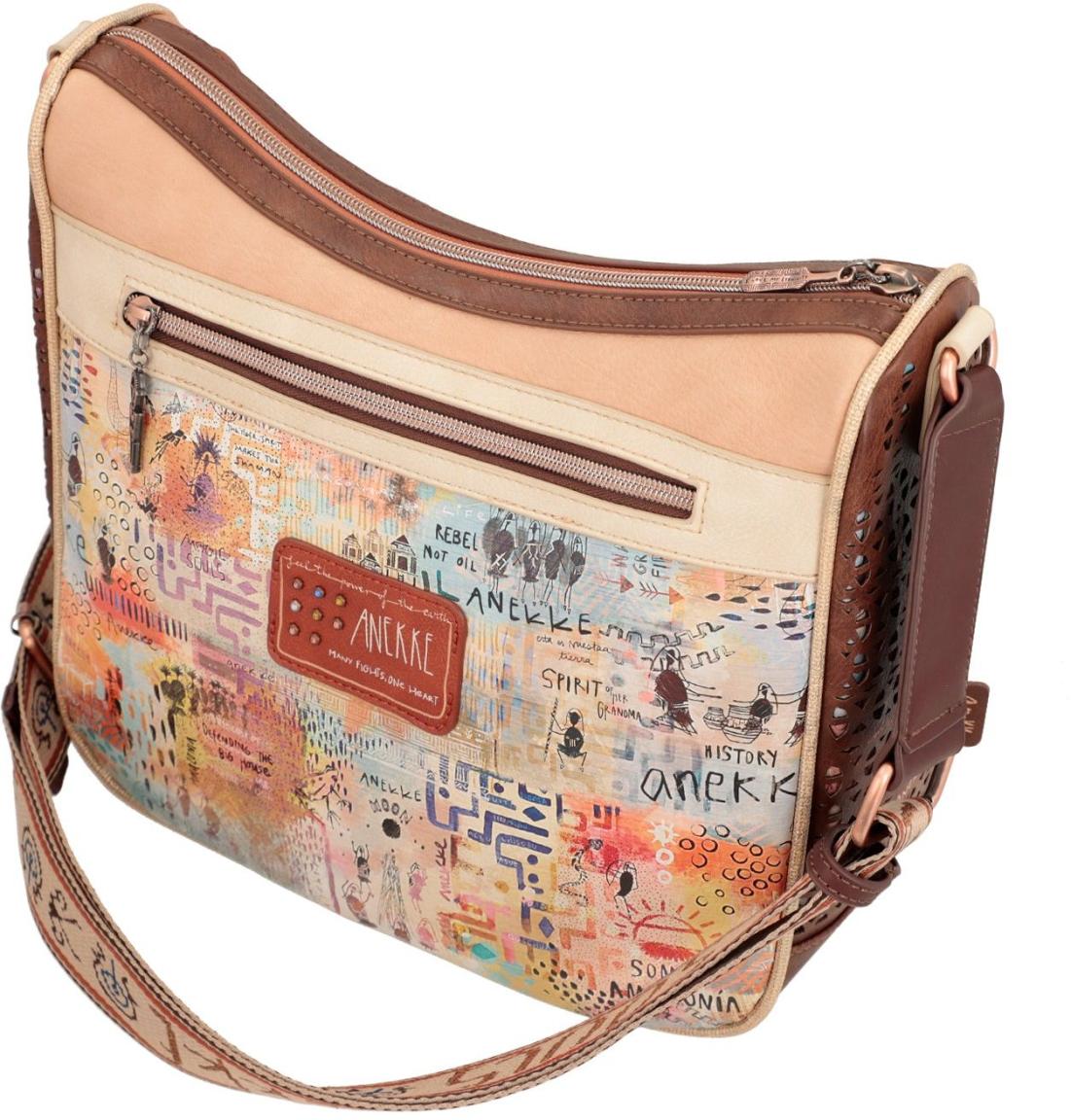 Crossbody Bag Anekke Menire Tribe bestickt Cutouts braun bunt