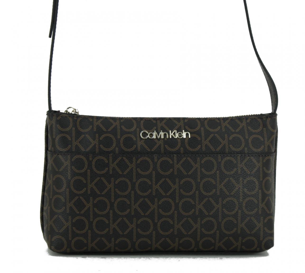 Crossbody Bag CK Must Calvin Klein Brown Mono braun Logoprint