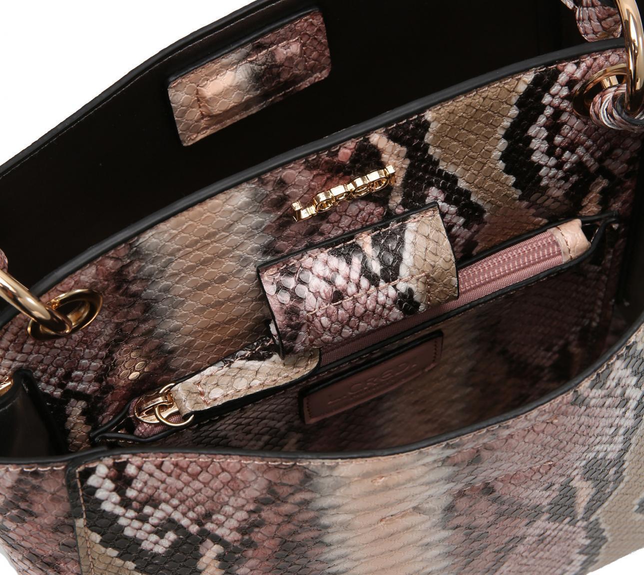 Crossbody Bag L.Credi Giselle Taupe Reptilienoptik