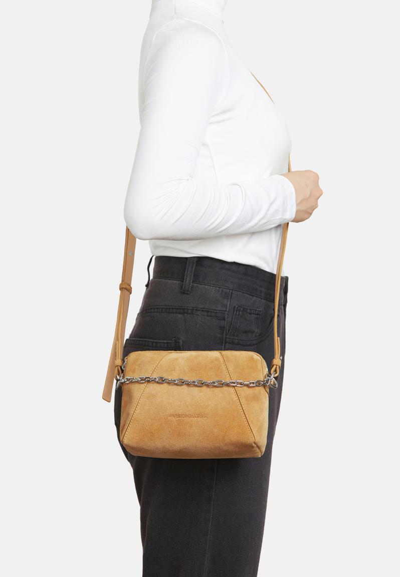 Crossbody Bag Velours Les Visionnaires Cozy Chain Lynn camel Soft Tan