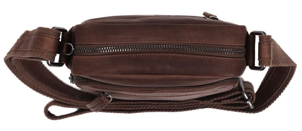 Crossbody Bag dunkelbraun gewachstes Leder The Chesterfield Brand Birmingham