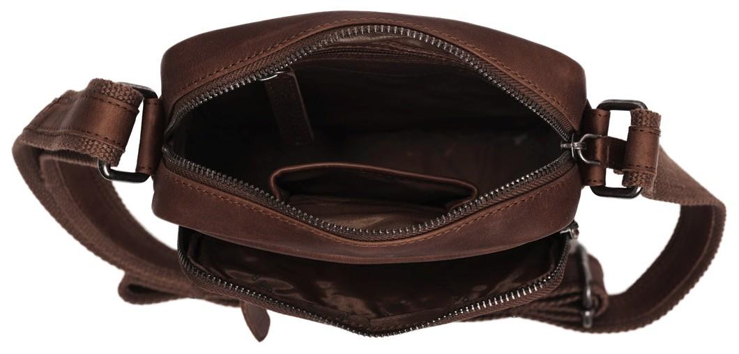 Crossbody Bag dunkelbraun gewachstes Leder The Chesterfield Brand Birmingham