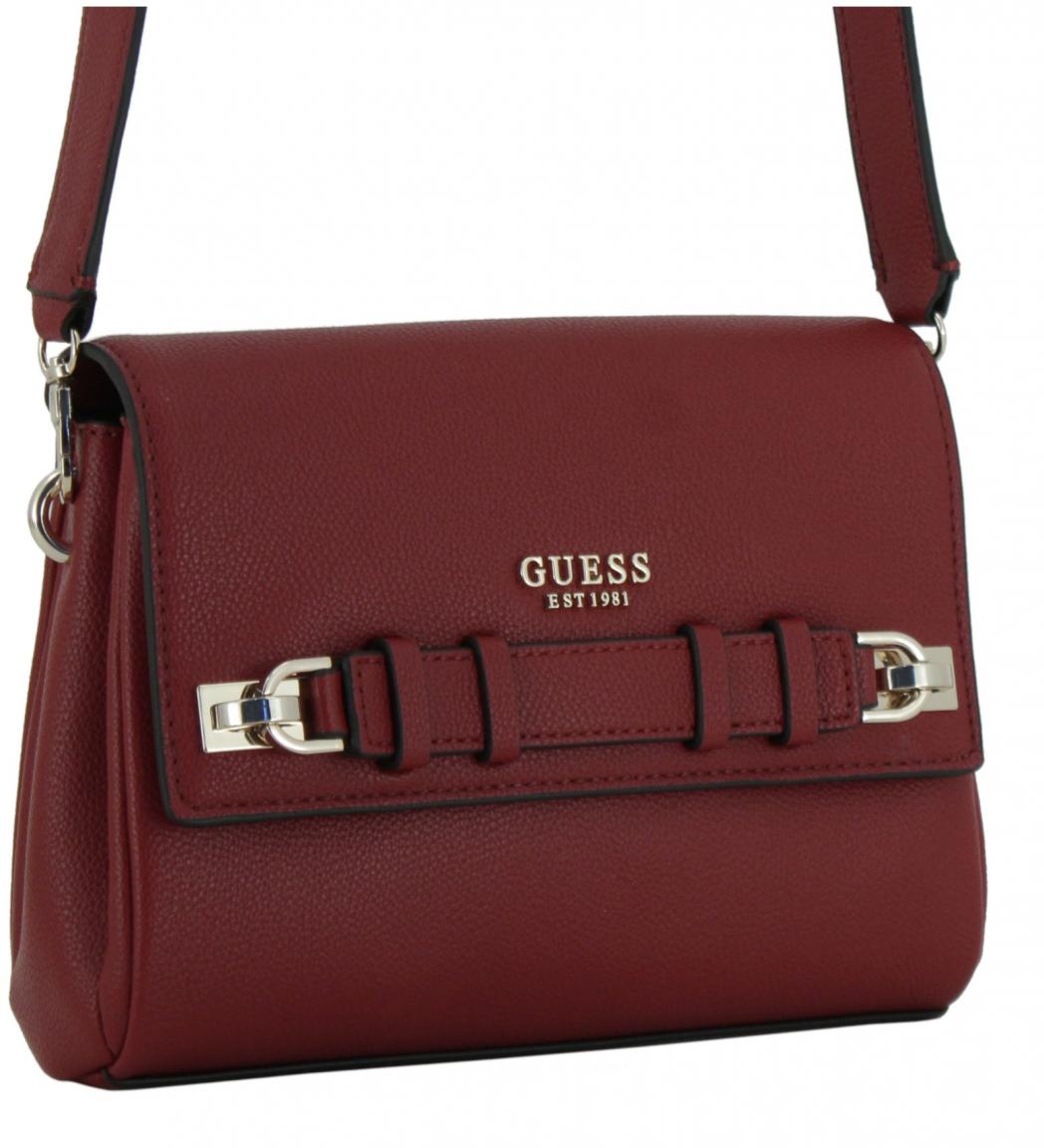 Crossbody Bag dunkelrot Überschlag Guess Gregoria Red
