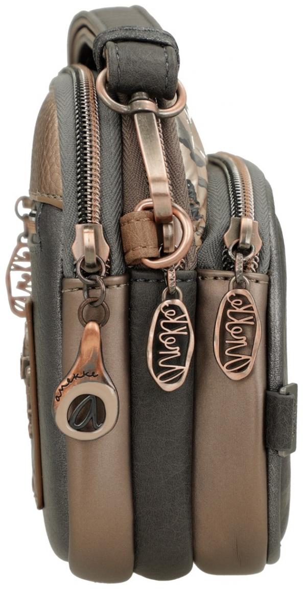 Crossbody bag Anekke Real Intentions Metallic glänzend anthrazit gold