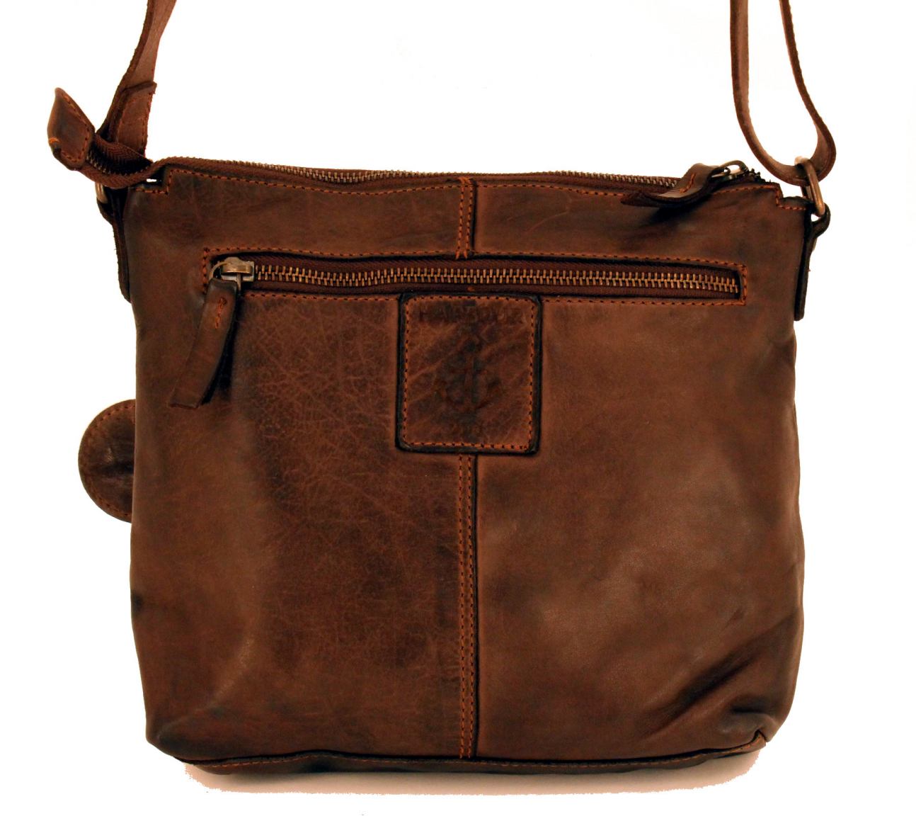 Crossbodytasche Hazel olivgrün Harbour2nd Vintage Leder