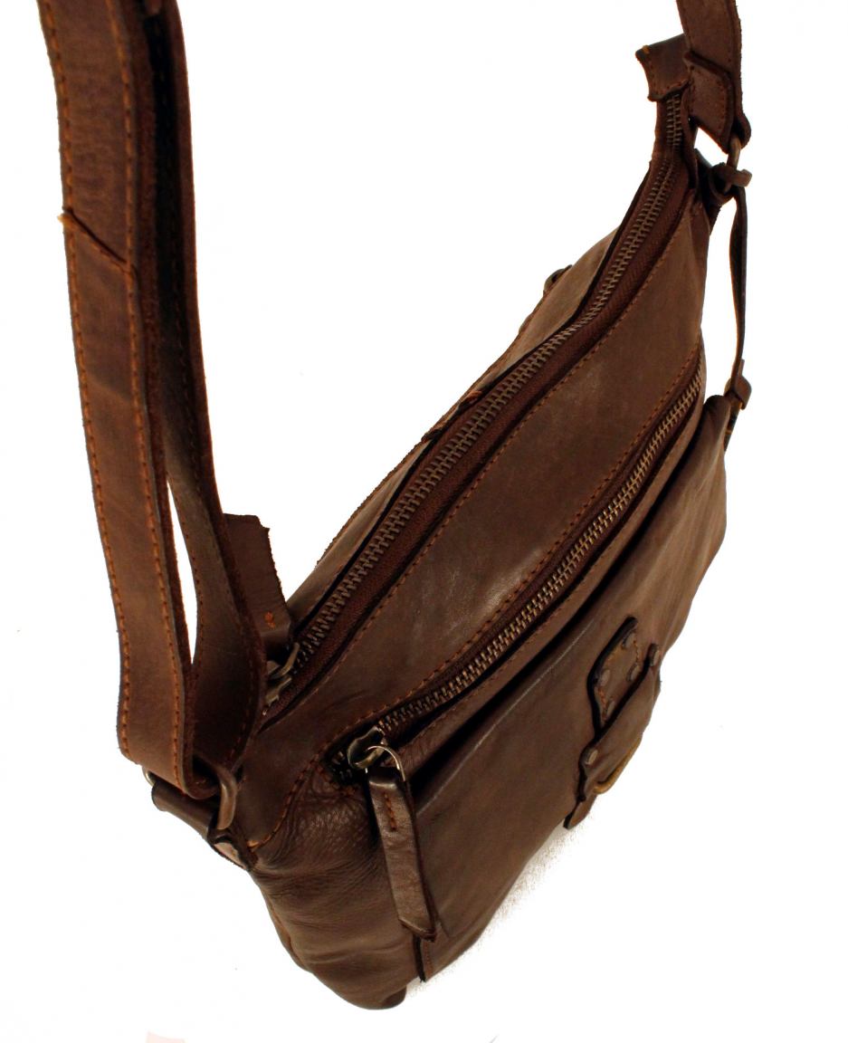 Crossbodytasche Hazel olivgrün Harbour2nd Vintage Leder