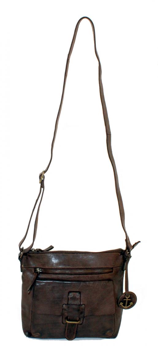 Crossbodytasche Hazel olivgrün Harbour2nd Vintage Leder