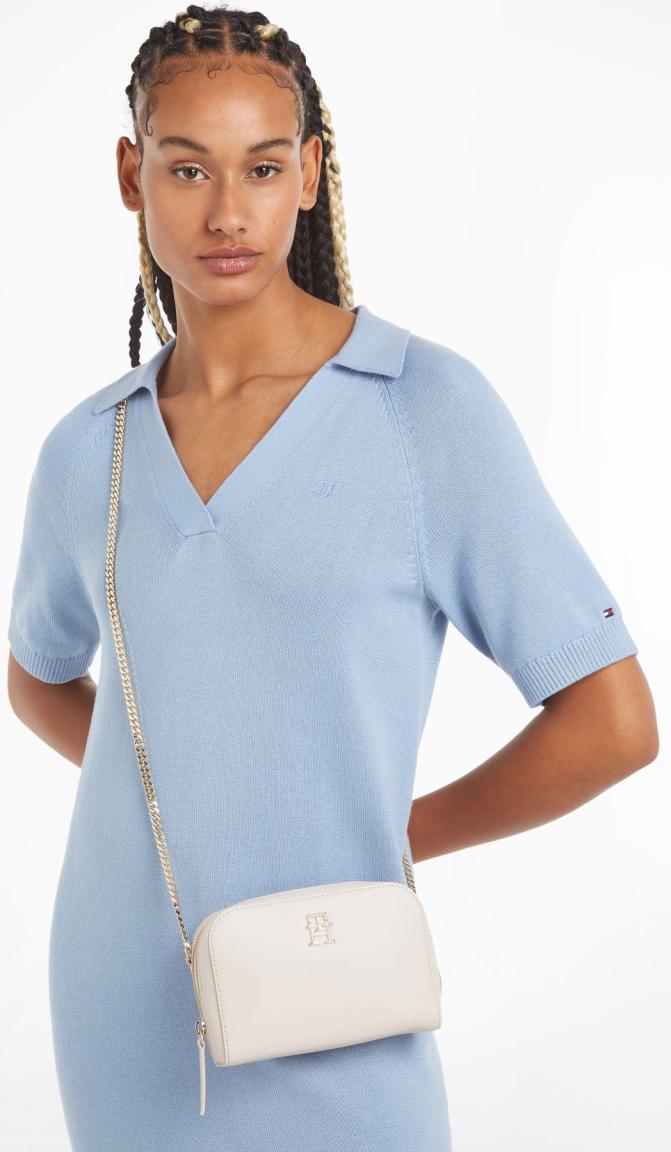 Crossbodytasche Tommy Hilfiger Kettenriemen Beige