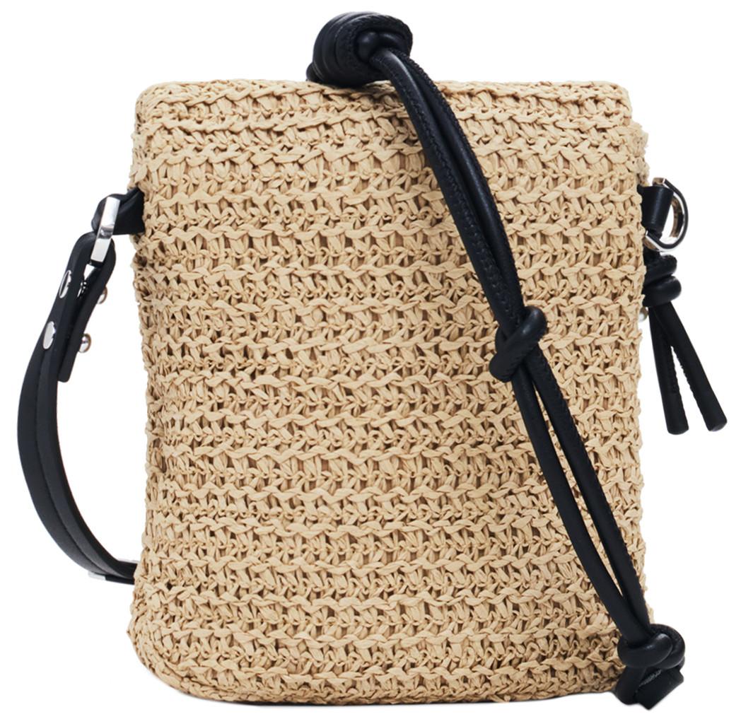 Crossover Bag Bast Desigual Venecia Phone Raffia Überschlag Natural