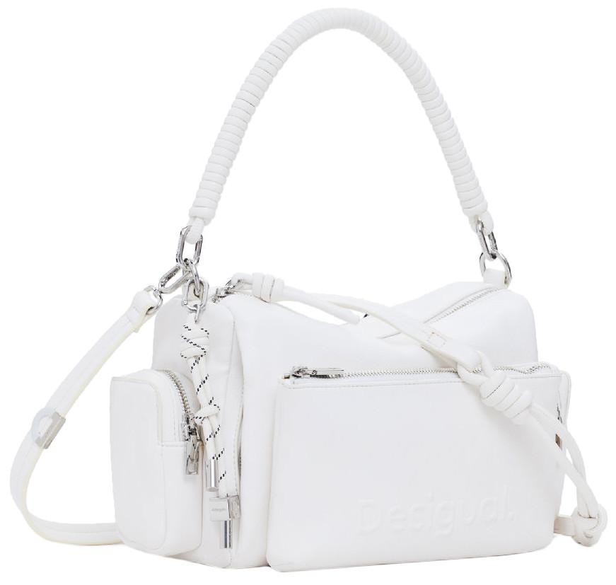 Crossover Bag Desigual Ecru Prägung Half Habana