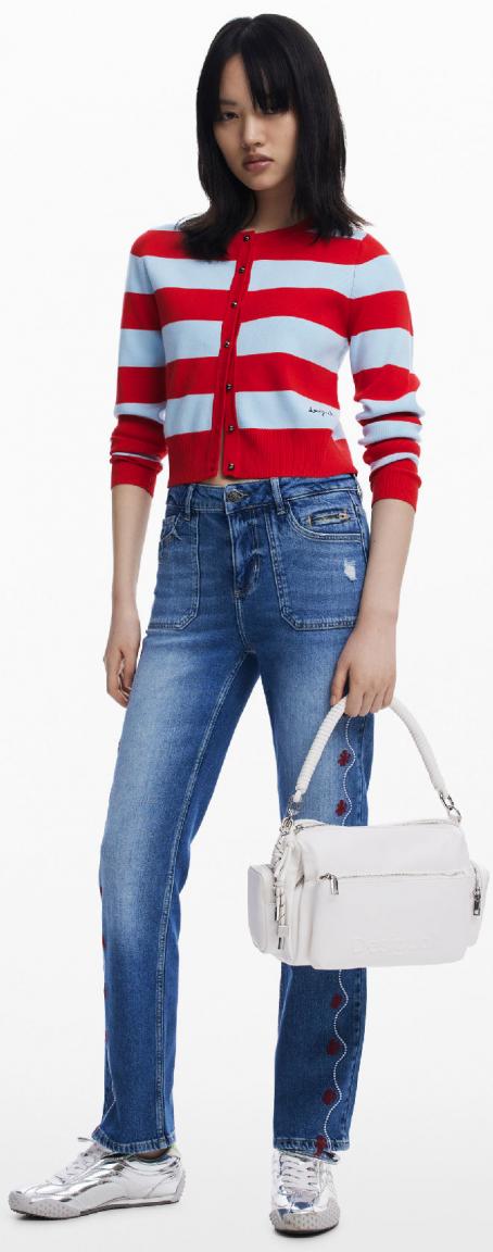 Crossover Bag Desigual Ecru Prägung Half Habana