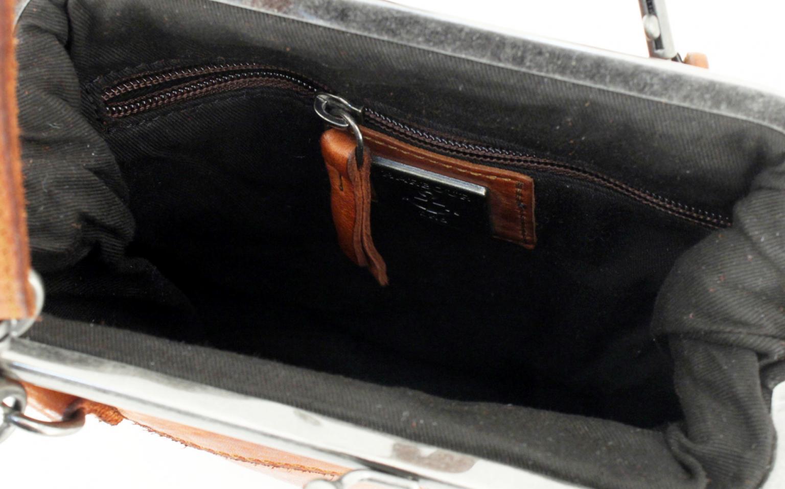 Crossover Tasche Bügelverschluss Brown Harbour2nd braun Leder