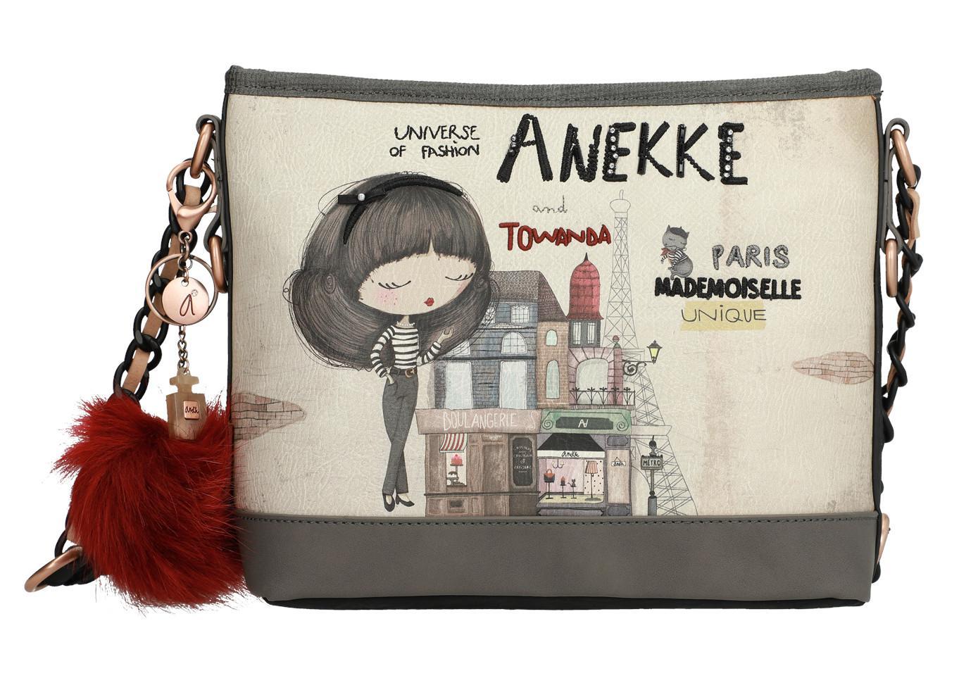 Crossovertasche Anekke Couture Beige Samt Paris Fake Fur